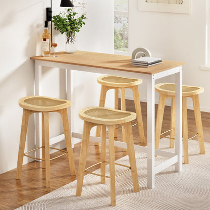 Artiss Bar Table and Stools Set Dining Desk Kitchen Chairs Cafe Pub-Furniture > Bar Stools &amp; Chairs > Table &amp; Bar Stools-PEROZ Accessories