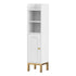 Artiss Bathroom Storage Cabinet Floor Organizer Toilet Corner Adjustable Shelf with Door White-Furniture > Bathroom > Bathroom Cabinets, Cupboards & Storage-PEROZ Accessories