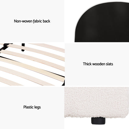 Artiss Bed Frame Gas Lift Strorage Beds Base Platform Boucle Fabric Queen ELLA-Furniture > Bedroom > Beds &amp; Bed Frames-PEROZ Accessories