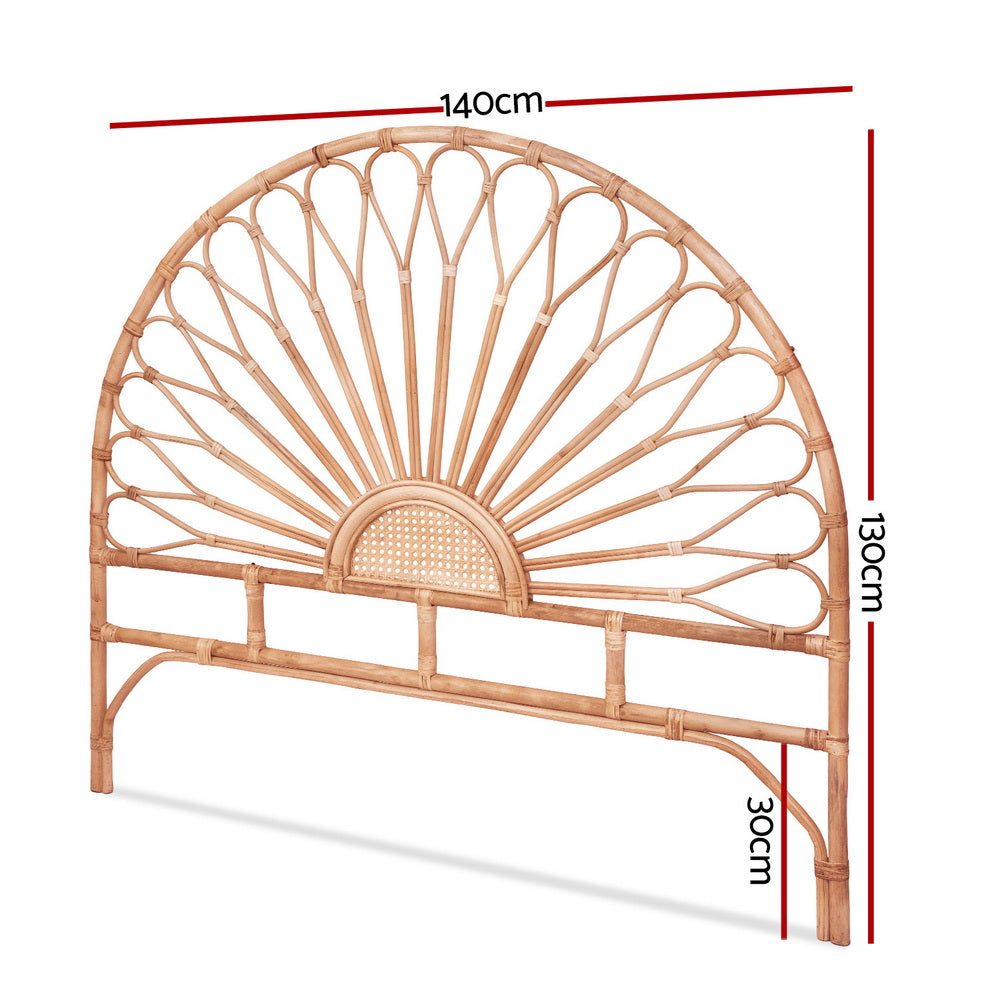 Artiss Bed Headboard Double Bedhead Rattan - MARI Pine-Furniture > Bedroom > Headboards-PEROZ Accessories