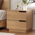 Artiss Bedside Table 2 Drawers Nightstand Pine-Furniture > Bedroom > Bedside Tables-PEROZ Accessories