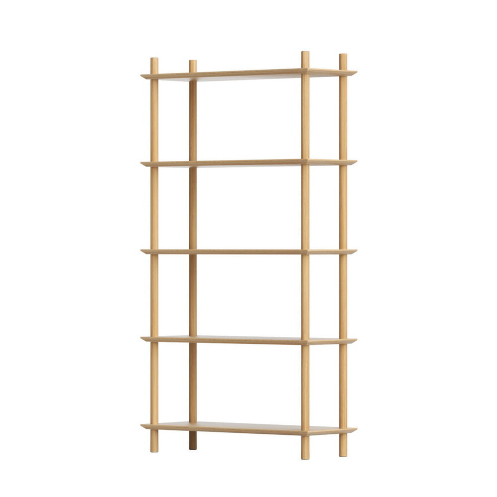 Artiss Bookshelf 5 Tiers Bookcase Display Shelves Wooden Storage Stand Rack Pine-Furniture > Living Room > Bookcases &amp; Shelves-PEROZ Accessories
