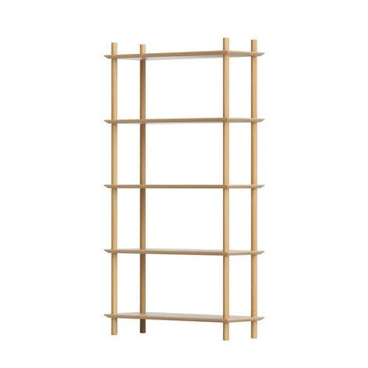 Artiss Bookshelf 5 Tiers Bookcase Display Shelves Wooden Storage Stand Rack Pine-Furniture > Living Room > Bookcases &amp; Shelves-PEROZ Accessories