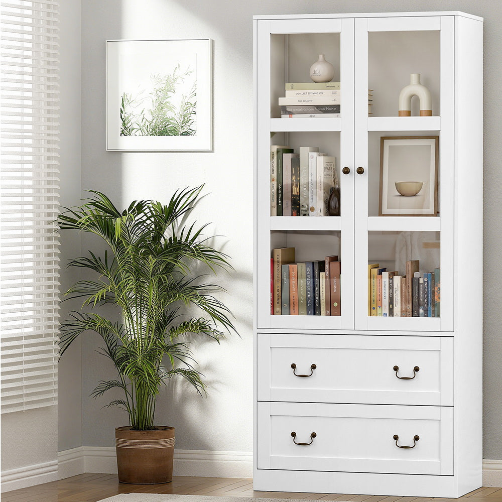 Artiss Buffet Sideboard 180cm Hutch Storage Cabinet Kitchen Drawer Door White-Furniture > Dining > Buffets &amp; Sideboards-PEROZ Accessories