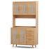 Artiss Buffet Sideboard Hutch Storage Cabinet Kitchen Cupboard Hooks Rattan Pine-Furniture > Dining > Buffets & Sideboards-PEROZ Accessories