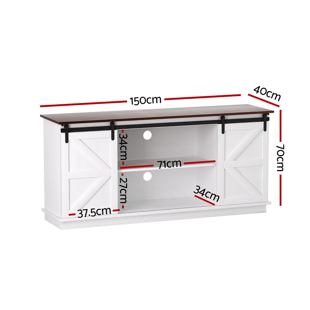 Artiss Buffet Sideboard Storage Cabinet Kitchen Cupboard Sliding Doors White-Furniture > Dining > Buffets &amp; Sideboards-PEROZ Accessories