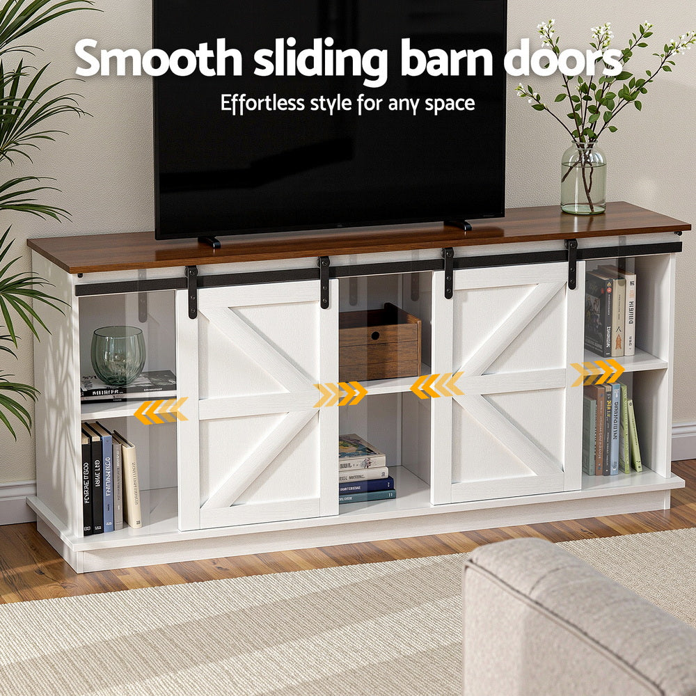 Artiss Buffet Sideboard Storage Cabinet Kitchen Cupboard Sliding Doors White-Furniture > Dining > Buffets &amp; Sideboards-PEROZ Accessories