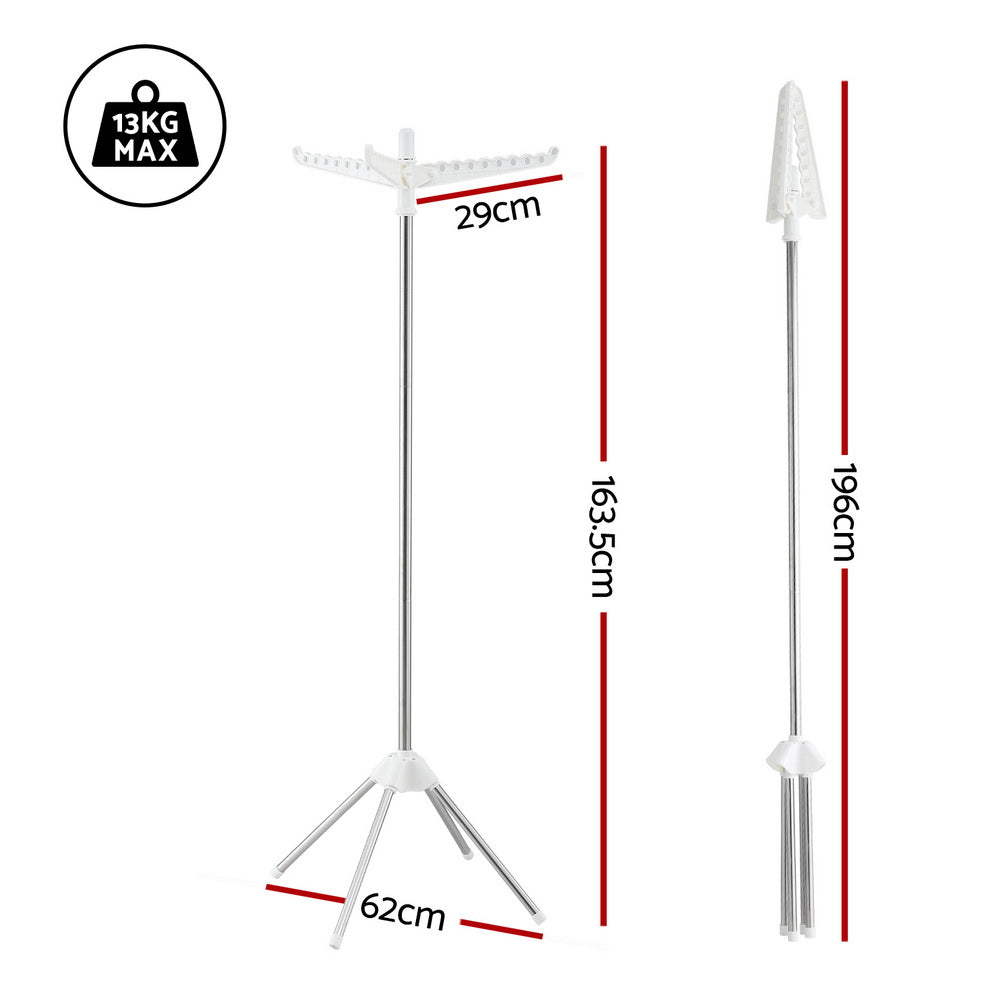 Artiss Clothes Rack Airer Rotatable Hanger Foldable 163cm-Furniture > Living Room > Coat Racks-PEROZ Accessories