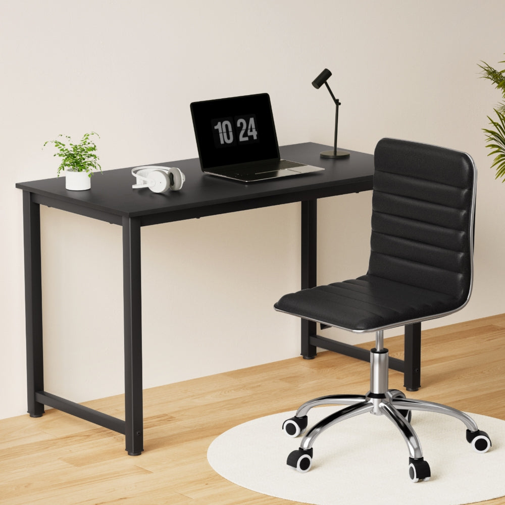 Artiss Computer Desk 120cm Executive Office Chairs Set PU Leather Low Back Black-Furniture > Office > Office &amp; Desk Chairs-PEROZ Accessories