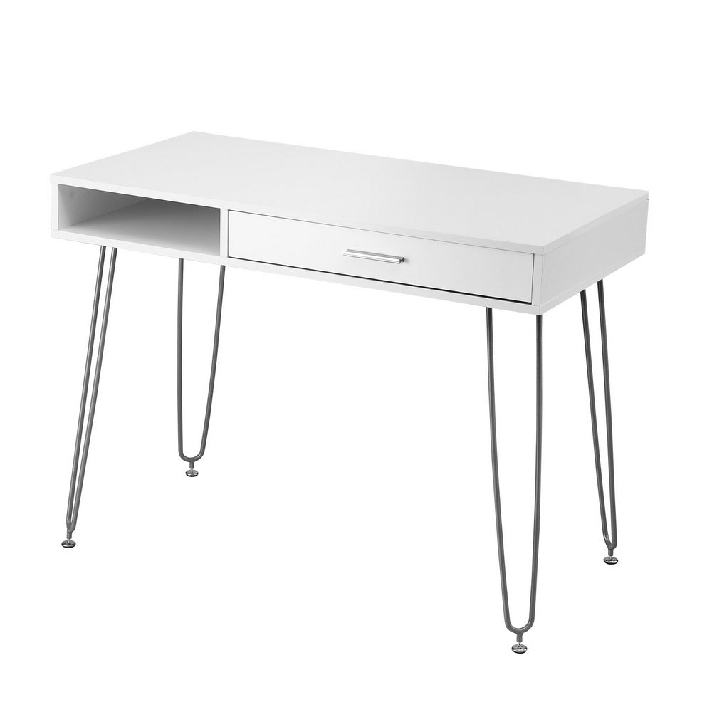 Artiss Computer Desk Drawer Cabinet Home Office Desks Workstation 100cm White-Furniture > Office > Desks-PEROZ Accessories