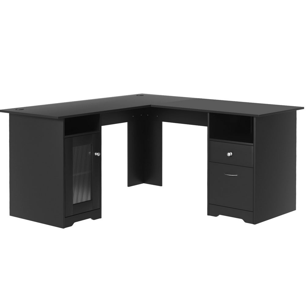 Artiss Computer Desk Home Office Study Desks L-shaped Corner Table with Storage-Furniture > Office > Desks-PEROZ Accessories