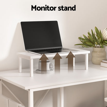 Artiss Computer Desk L-Shape Home Office Study Table Open Shelves White 100CM-Furniture > Office > Desks-PEROZ Accessories