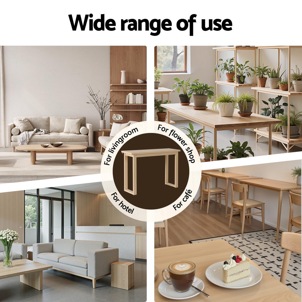 Artiss Console Table 110CM Pine-Furniture > Living Room > Side Tables-PEROZ Accessories
