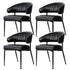 Artiss Dining Chairs Set of 4 Leather Hollow Armchair Black-Furniture > Dining > Kitchen & Dining Chairs-PEROZ Accessories