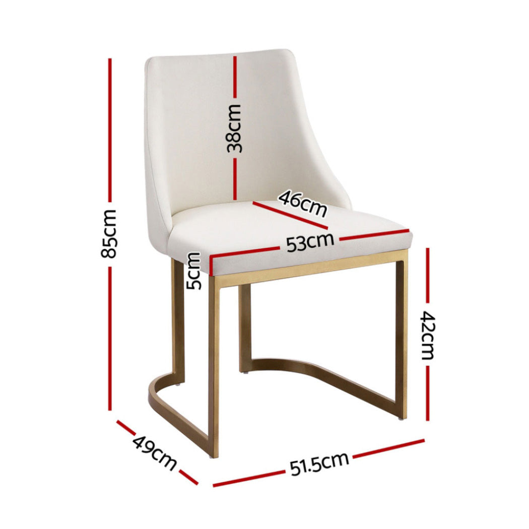 Artiss Dining Chairs Set of 4 Linen Fabric Frame Beige-Furniture > Dining > Kitchen &amp; Dining Chairs-PEROZ Accessories