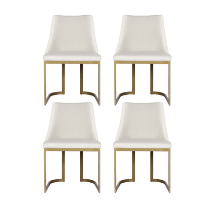 Artiss Dining Chairs Set of 4 Linen Fabric Frame Beige-Furniture > Dining > Kitchen &amp; Dining Chairs-PEROZ Accessories