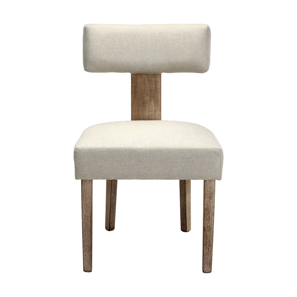 Artiss Dining Chairs Set of 4 Linen Fabric Wooden Beige-Furniture > Dining > Kitchen &amp; Dining Chairs-PEROZ Accessories