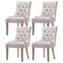 Artiss Dining Chairs Set of 4 Linen French Provincial Beige-Furniture > Dining > Kitchen & Dining Chairs-PEROZ Accessories