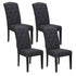 Artiss Dining Chairs Set of 4 Linen Parsons Chair Dark Grey-Furniture > Dining > Kitchen & Dining Chairs-PEROZ Accessories