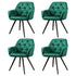 Artiss Dining Chairs Set of 4 Velvet Diamond Tufted Armchair Green-Furniture > Dining > Kitchen & Dining Chairs-PEROZ Accessories