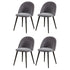 Artiss Dining Chairs Set of 4 Velvet Solid Curved Dark Grey-Furniture > Dining > Kitchen & Dining Chairs-PEROZ Accessories