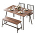 Artiss Dining Table and Chairs Set of 4 Bench Kitchen Furniture Rustic Brown-Furniture > Dining > Dining Set-PEROZ Accessories