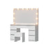 Artiss Dressing Table Vanity Desk Set Stool 12 Led Bulbs White-Furniture > Bedroom > Dressing Vanity & Dressing Tables-PEROZ Accessories