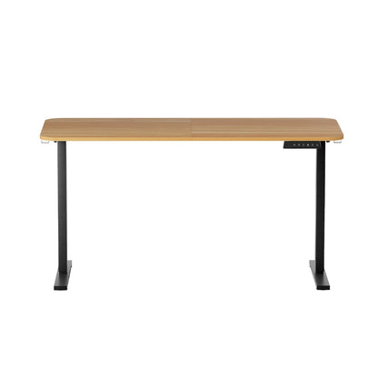 Artiss Electric Standing Desk 140cm Adjustable Height Motorised Home Office Desk Oak Black-Furniture > Office > Desks-PEROZ Accessories