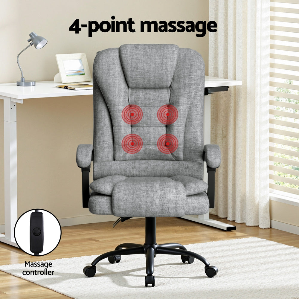 Artiss Executive Office Chair 4-Point Massage Adjustable Ergonomic Recline Back-Furniture > Office > Office &amp; Desk Chairs-PEROZ Accessories