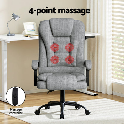 Artiss Executive Office Chair 4-Point Massage Adjustable Ergonomic Recline Back-Furniture > Office > Office &amp; Desk Chairs-PEROZ Accessories