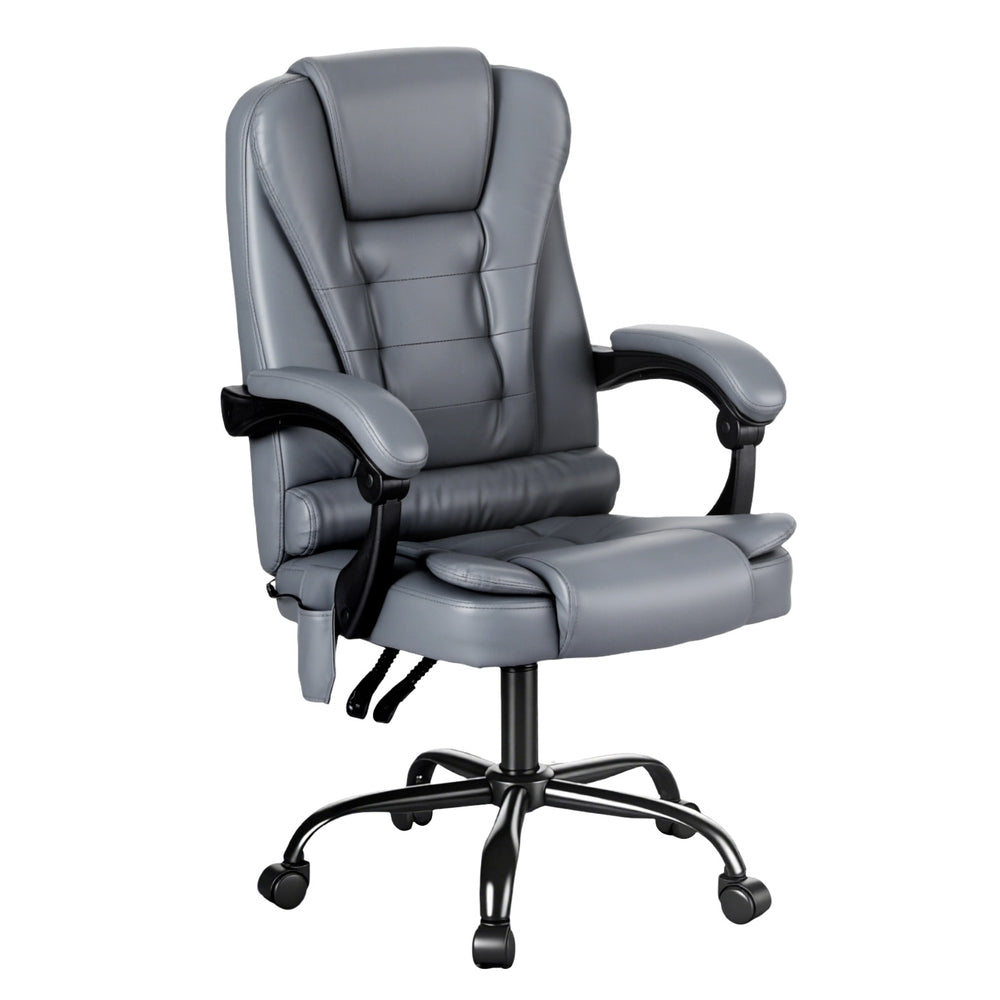 Artiss Executive Office Chair 4-Point Massage Adjustable Ergonomic Recline PU-Furniture > Bar Stools &amp; Chairs > Massage Chairs-PEROZ Accessories