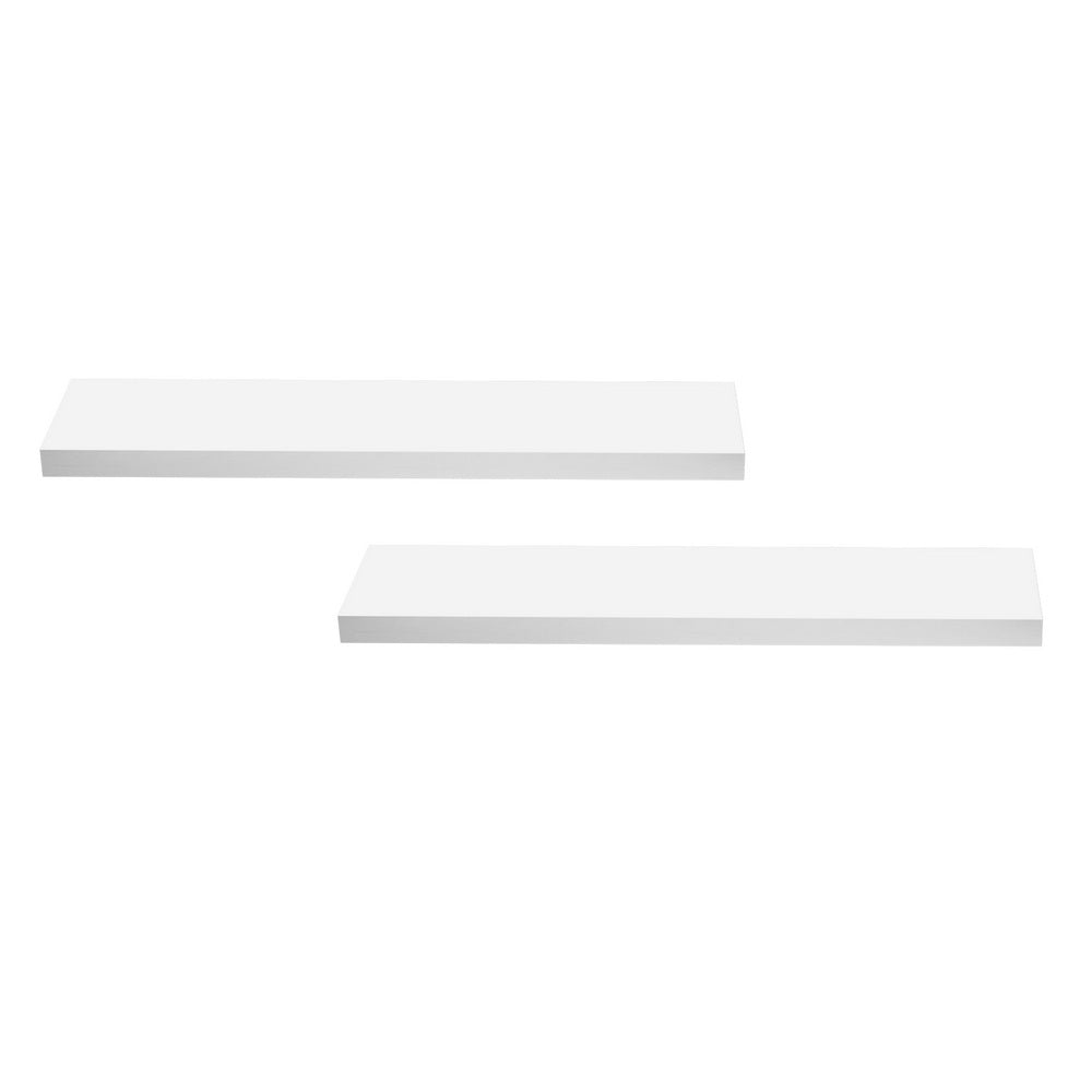 Artiss Floating Wall Shelf Set of 2 White 90CM-Home &amp; Garden > DIY > Kitchen &amp; Bathroom DIY-PEROZ Accessories