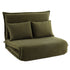 Artiss Floor Lounge Sofa Bed Foldable 2 Seater Green-Furniture > Bar Stools & Chairs > Arm Chairs & Recliners-PEROZ Accessories