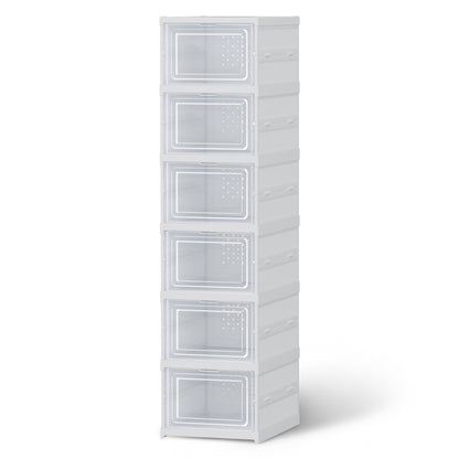 Artiss Foldable Shoe Rack Organizer 6 Tier Storage Shelf Hallway-Furniture > Living Room > Shoe Storage-PEROZ Accessories