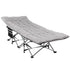 Artiss Folding Bed With Mattress Heavy Duty Grey 185CM-Furniture > Bedroom > Beds & Bed Frames-PEROZ Accessories