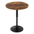 Artiss Height Adjustable Bar Table 360 Swivel Round Gaslift Design 60cm Rustic Brown Black-Furniture > Bar Stools & Chairs > Table & Bar Stools-PEROZ Accessories