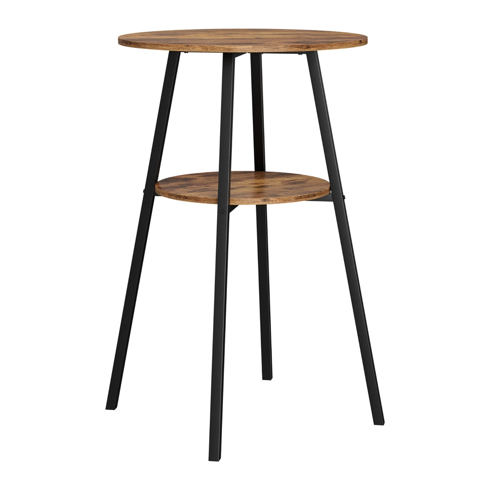 Artiss Industrial Bar Table with 2-Tier Organizer Weather-Resistant MDF Top Steel Frame-Furniture > Bar Stools &amp; Chairs > Table &amp; Bar Stools-PEROZ Accessories