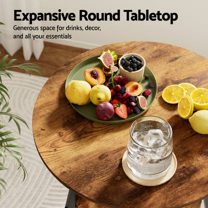 Artiss Industrial Bar Table with 2-Tier Organizer Weather-Resistant MDF Top Steel Frame-Furniture > Bar Stools &amp; Chairs > Table &amp; Bar Stools-PEROZ Accessories