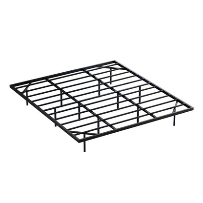 Artiss King Bed Frame,Floating Metal Bed Frame with Smart LED Lights - Sturdy Metal Platform Bed Base, Silent Design, Tool-Free Assembly, 300KG Capacity for Home/Hotel/Master Bedroom-Furniture > Bedroom > Beds &amp; Bed Frames-PEROZ Accessories