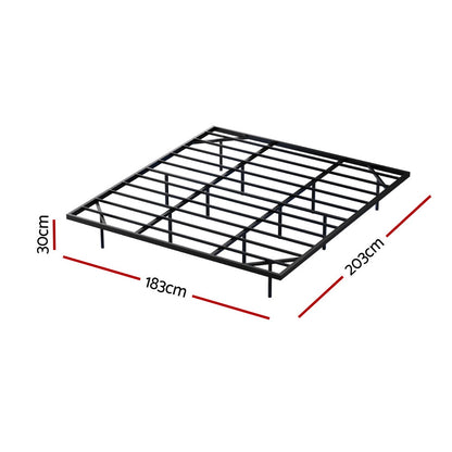 Artiss King Bed Frame,Floating Metal Bed Frame with Smart LED Lights - Sturdy Metal Platform Bed Base, Silent Design, Tool-Free Assembly, 300KG Capacity for Home/Hotel/Master Bedroom-Furniture > Bedroom > Beds &amp; Bed Frames-PEROZ Accessories