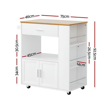 Artiss Kitchen Island Trolley Rolling Serving Cart-Furniture > Dining > Kitchen &amp; Dining Trolleys-PEROZ Accessories