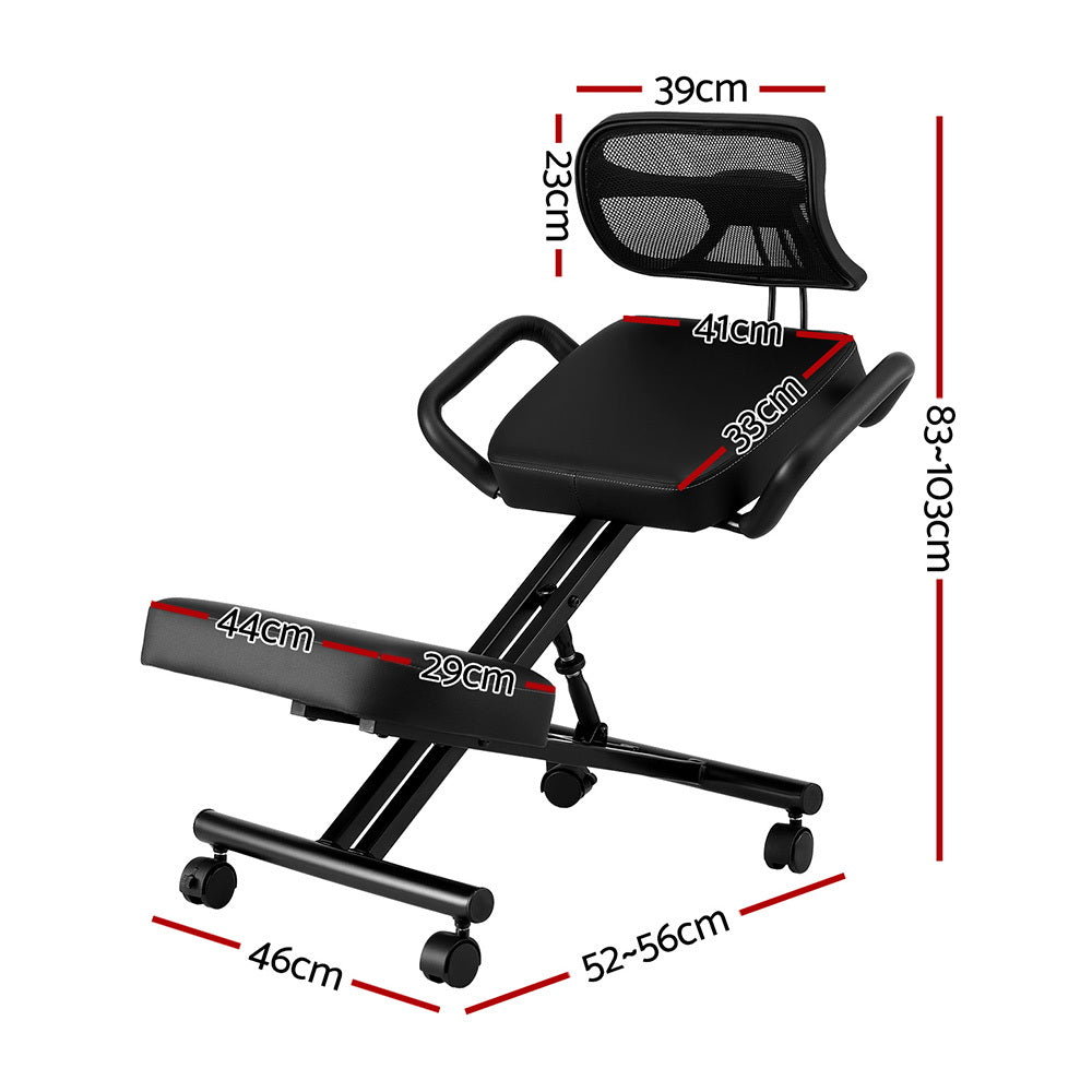 Artiss Kneeling Chair Ergonomic Office Home Knee Seat Posture Back Stretch Rest-Furniture > Office > Office &amp; Desk Chairs-PEROZ Accessories