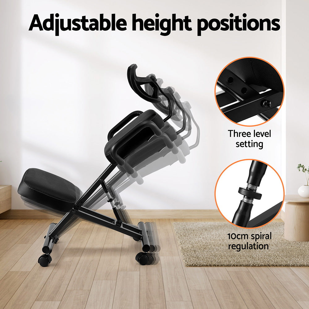 Artiss Kneeling Chair Ergonomic Office Home Knee Seat Posture Back Stretch Rest-Furniture > Office > Office &amp; Desk Chairs-PEROZ Accessories