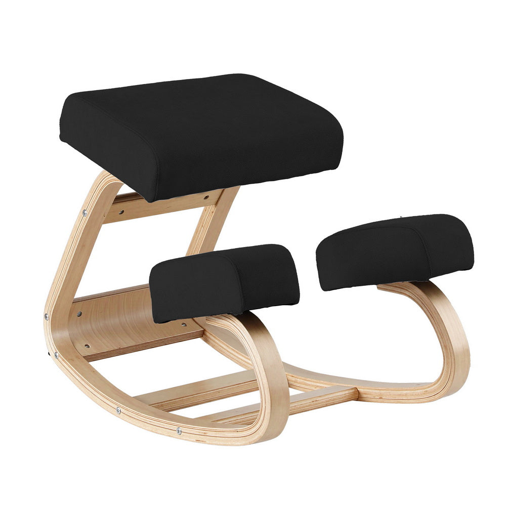 Artiss Kneeling Chair Ergonomic Posture Chair with Memory Foam Balance Stool for Home Office Gaming 120kg Weight Capacity Black-Furniture > Office > Office &amp; Desk Chairs-PEROZ Accessories