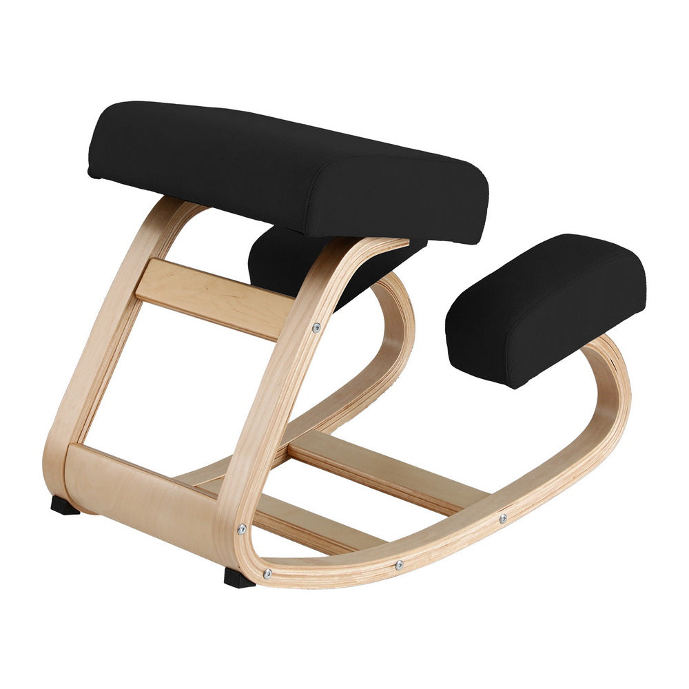 Artiss Kneeling Chair Ergonomic Posture Chair with Memory Foam Balance Stool for Home Office Gaming 120kg Weight Capacity Black-Furniture > Office > Office &amp; Desk Chairs-PEROZ Accessories