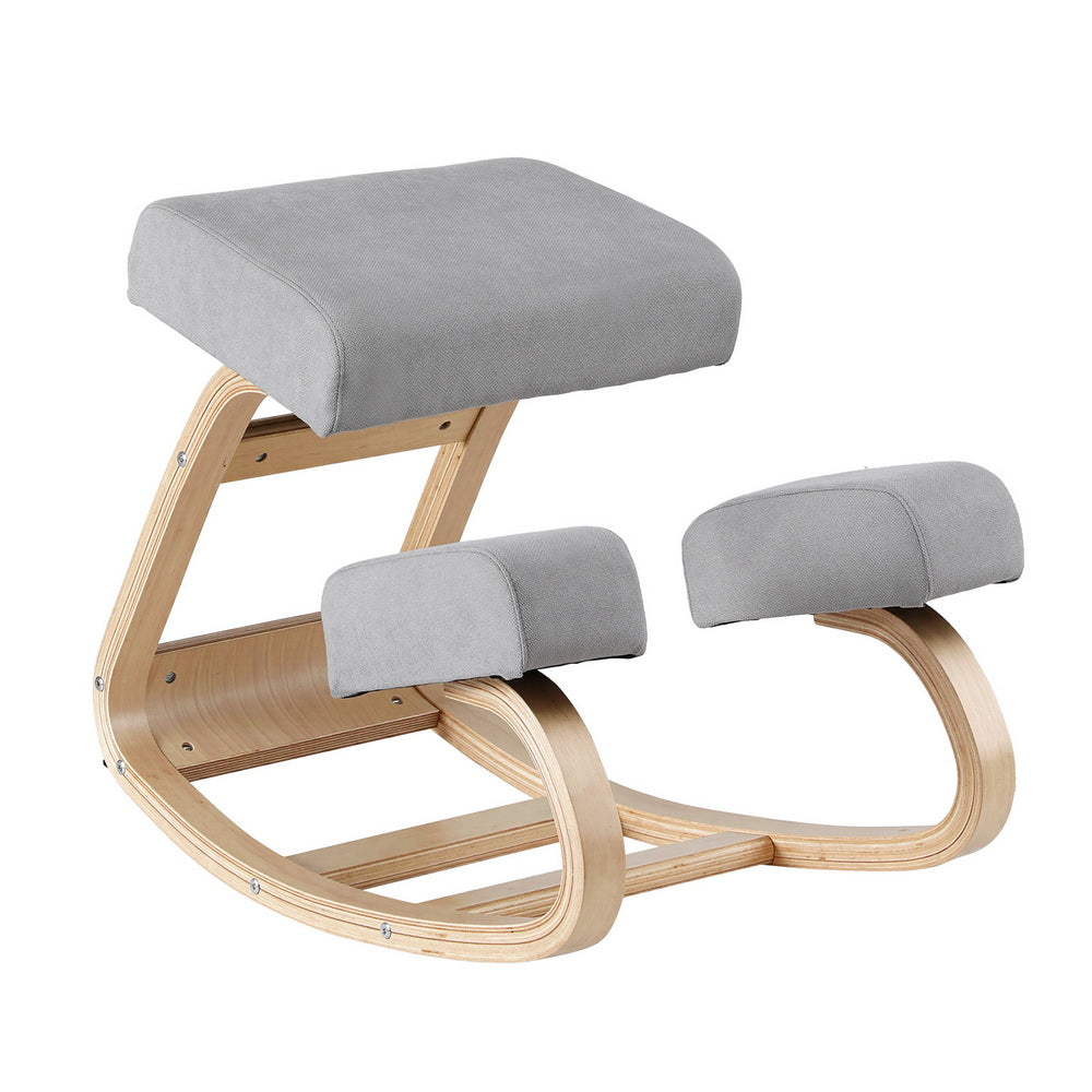 Artiss Kneeling Chair Ergonomic Posture Chair with Memory Foam Balance Stool for Home Office Gaming 120kg Weight Capacity Gray-Furniture > Office > Office &amp; Desk Chairs-PEROZ Accessories