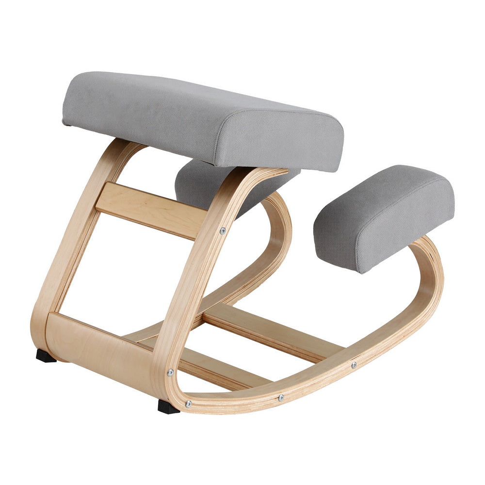 Artiss Kneeling Chair Ergonomic Posture Chair with Memory Foam Balance Stool for Home Office Gaming 120kg Weight Capacity Gray-Furniture > Office > Office &amp; Desk Chairs-PEROZ Accessories