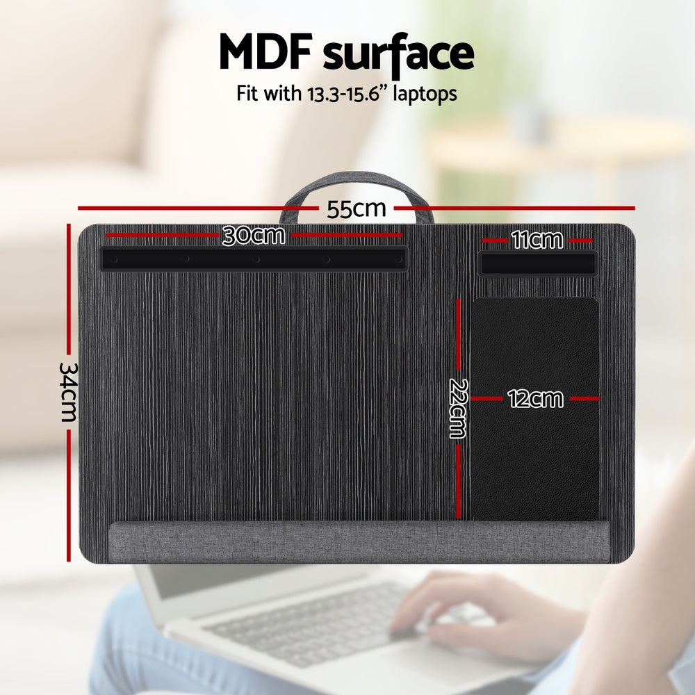 Artiss Lap Desk Laptop DeskS Portable w/ Wrist-rest Phone Slot Mouse Pad 55CM-Electronics > Computer Accessories > Laptop Stands-PEROZ Accessories