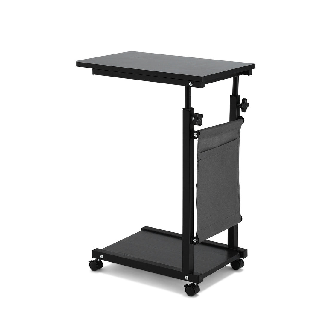 Artiss Laptop Desk Height Adjustable Mobile Workstation Computer Desks 48CM Black-Furniture > Living Room > Side Tables-PEROZ Accessories