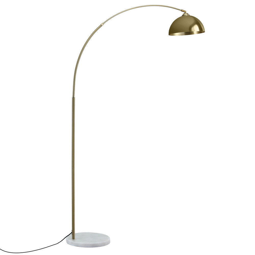 Artiss Modern Arched Floor Lamp Gold Brass Standing Heavy-Duty Marble Base for Living Room Bedroom-Home &amp; Garden > Lighting > Floor Lamps-PEROZ Accessories